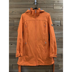 CALVIN KLEIN Orange Winter Fall Water Resistant Hooded Jacket Coat Women's Sz S
